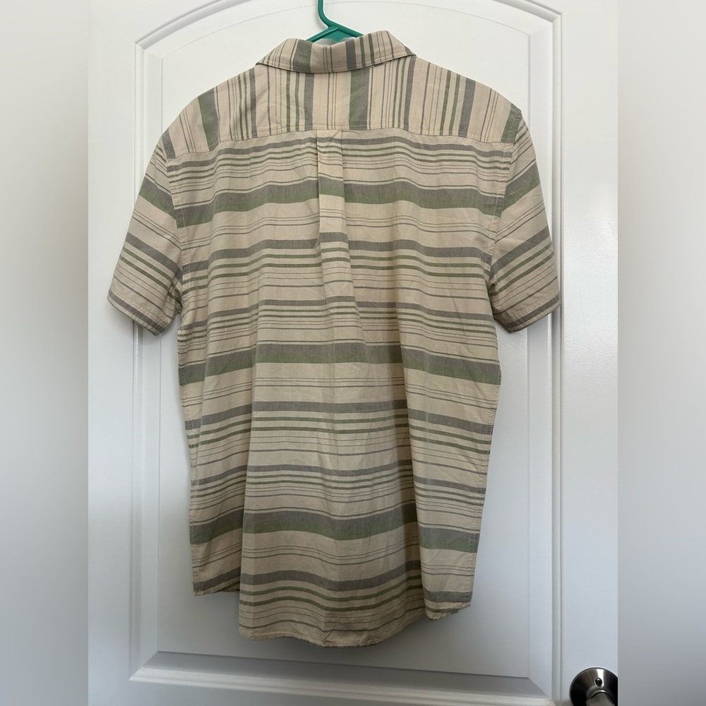 Billy Reid Treme 100% Cotton Button Up Short Sleeve Shirt Size L preppy classic - Picture 2 of 10